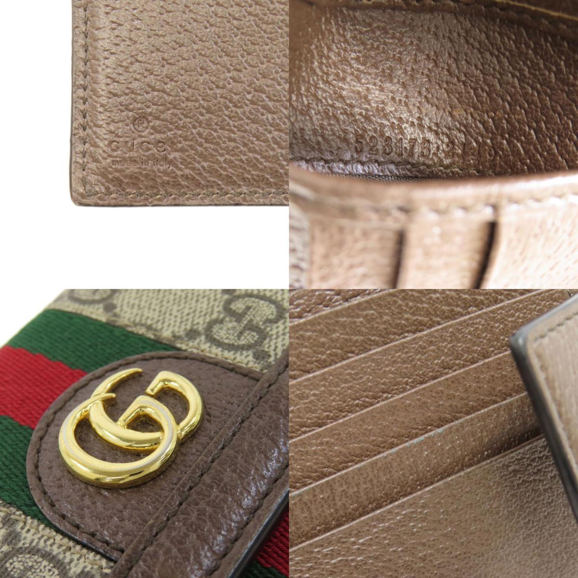 Gucci 523173 Ophidia GG French Flap Wallet Bi-fold Women's GUCCI