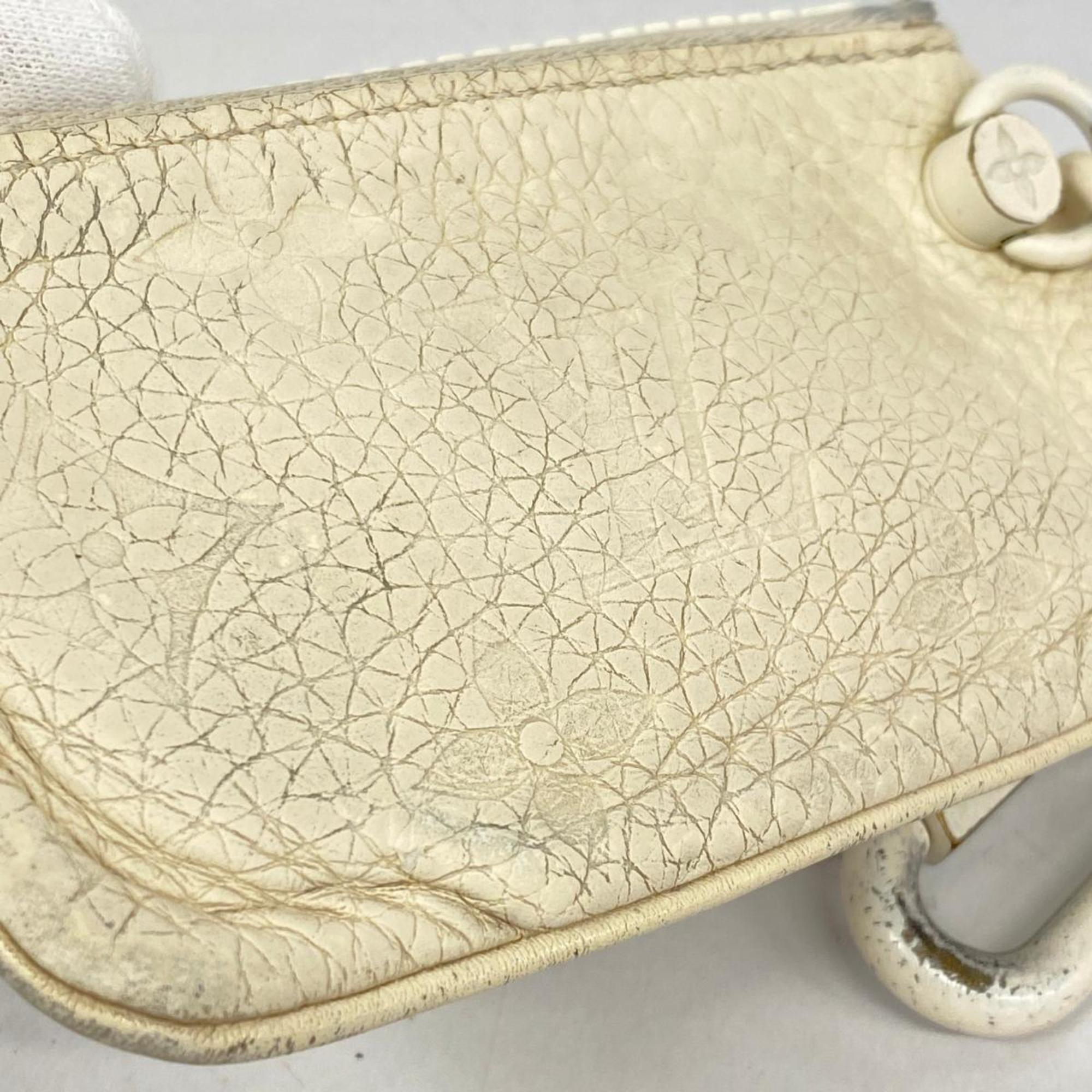 Louis Vuitton Wallet/Coin Case Monogram Taurillon Pochette Cle M67541 White Women's