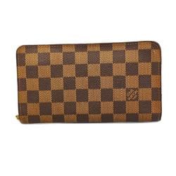 Louis Vuitton Long Wallet Damier Porto Monegasque Zip N61728 Ebene Men's Women's