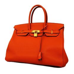 Hermes handbag Birkin 35 C engraved Togo Terre Bateau ladies