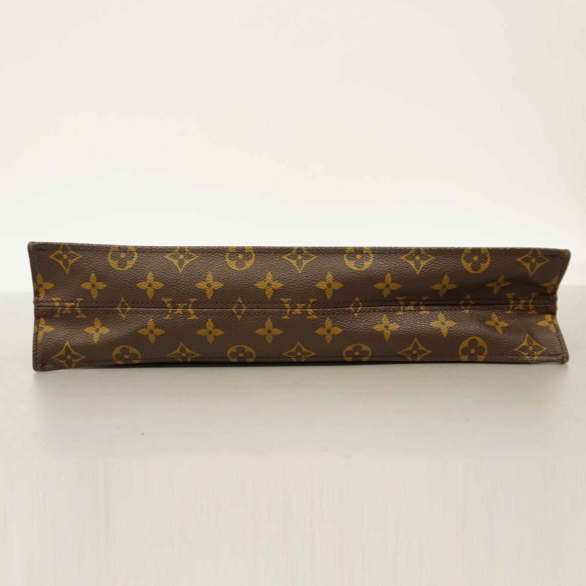 Louis Vuitton Tote Bag Monogram Sac Plat M51140 Brown Women's