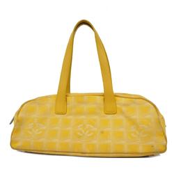 Chanel handbag New Travel Nylon Yellow Ladies