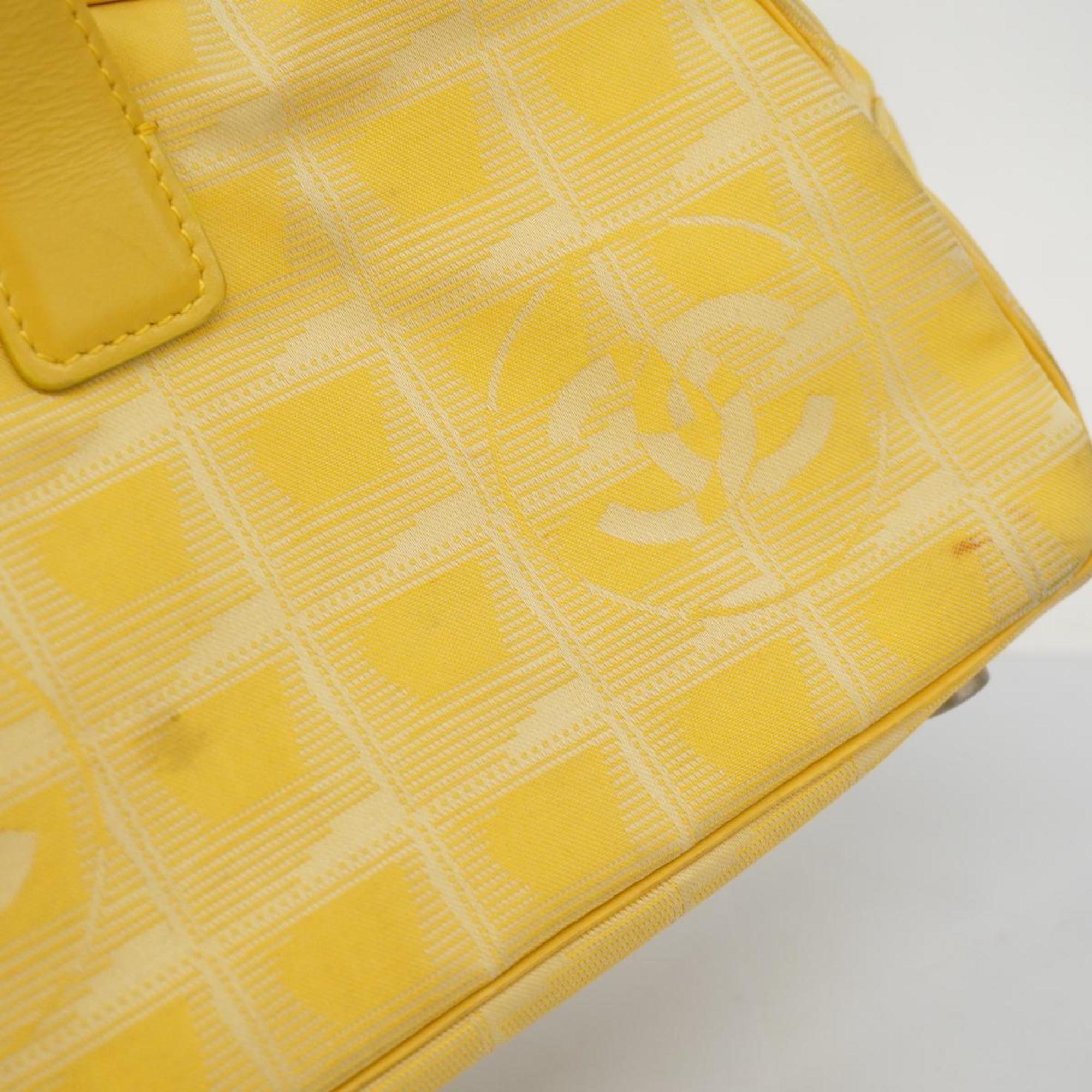 Chanel handbag New Travel Nylon Yellow Ladies