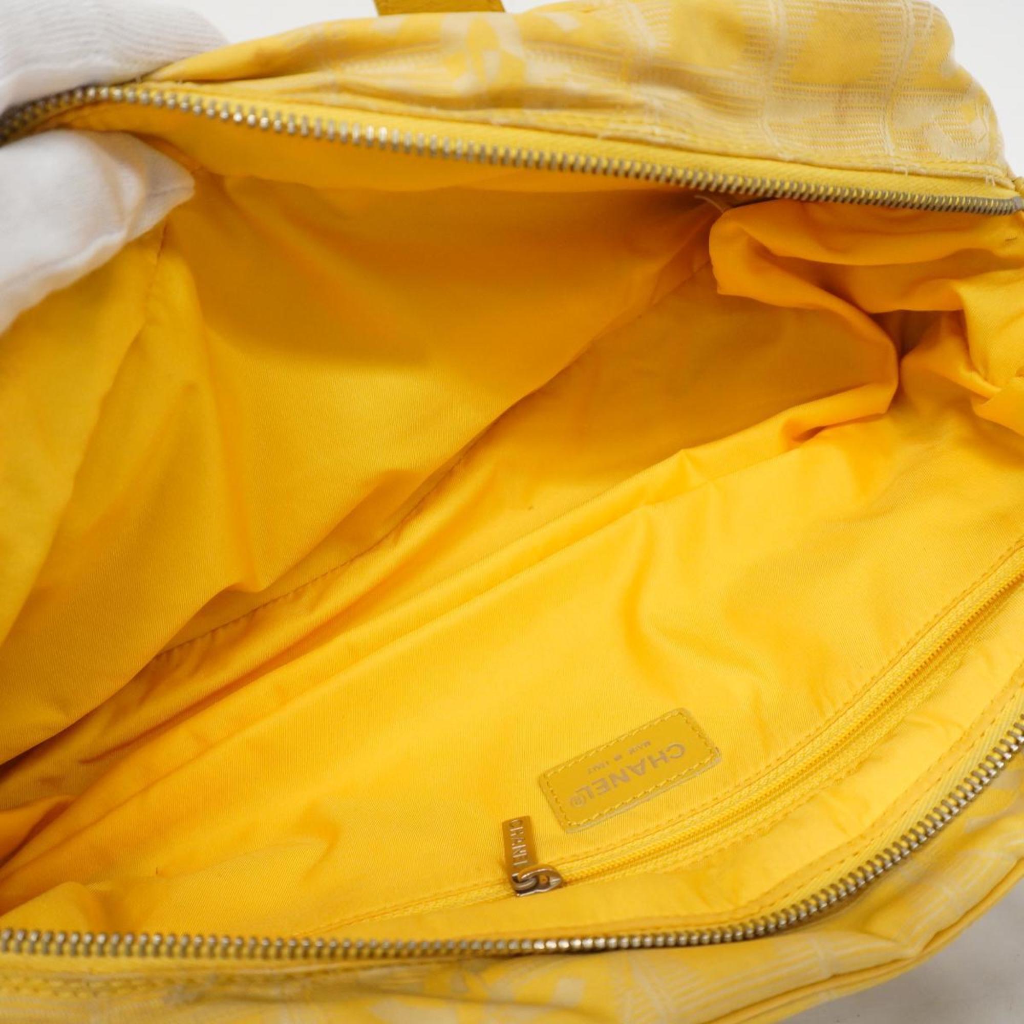 Chanel handbag New Travel Nylon Yellow Ladies