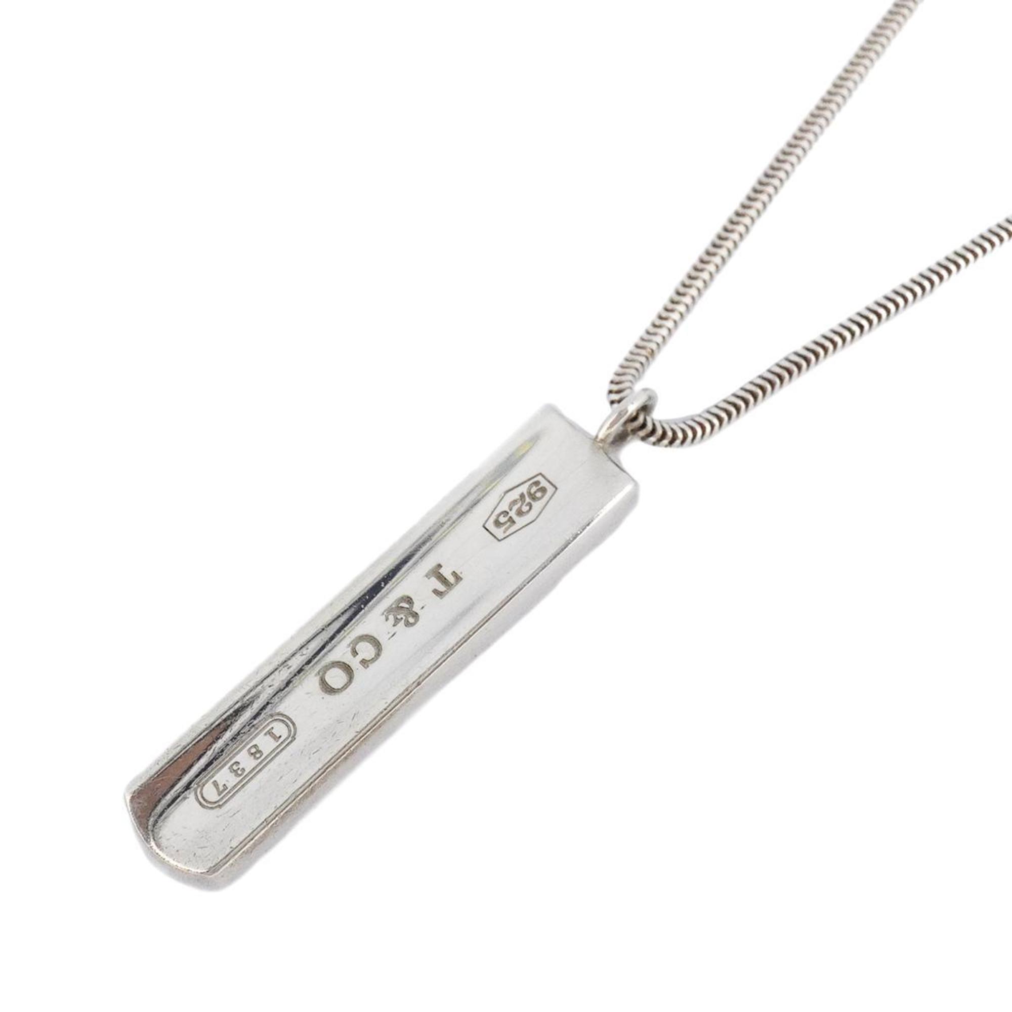 Tiffany Necklace Narrow Bar 925 Silver Women's