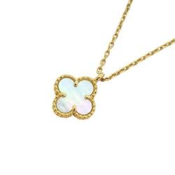 Van Cleef & Arpels Necklace Sweet Alhambra Mother of Pearl K18YG Yellow Gold Women's