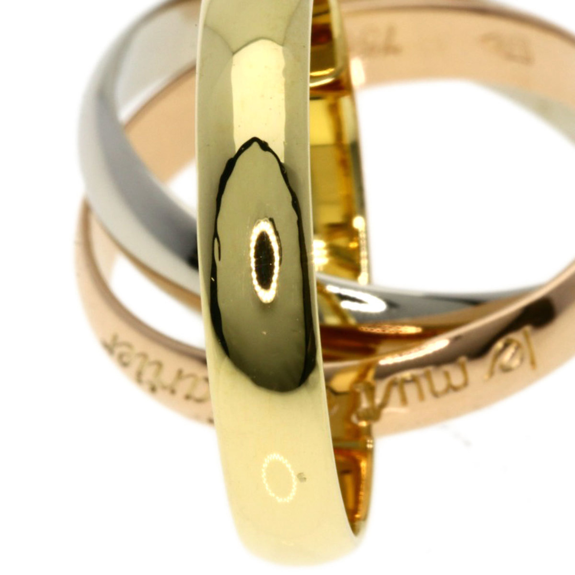 Cartier Trinity #50 Ring, K18 Yellow Gold, K18WG, K18PG, Women's, CARTIER