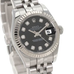 Rolex 179174G Datejust 10P Diamond Watch Stainless Steel SS K18WG Ladies ROLEX