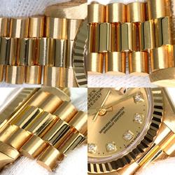 Rolex 69178G Datejust 10P Diamond Watch K18 Yellow Gold K18YG Ladies ROLEX