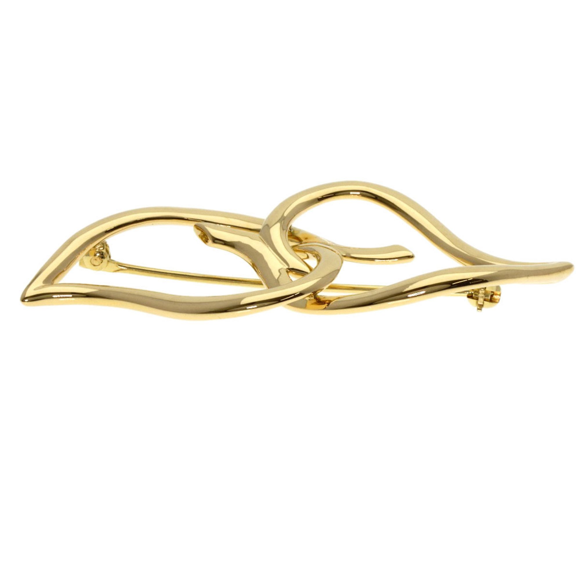 Tiffany Double Leaf Brooch, 18K Yellow Gold, Women's, TIFFANY&Co.