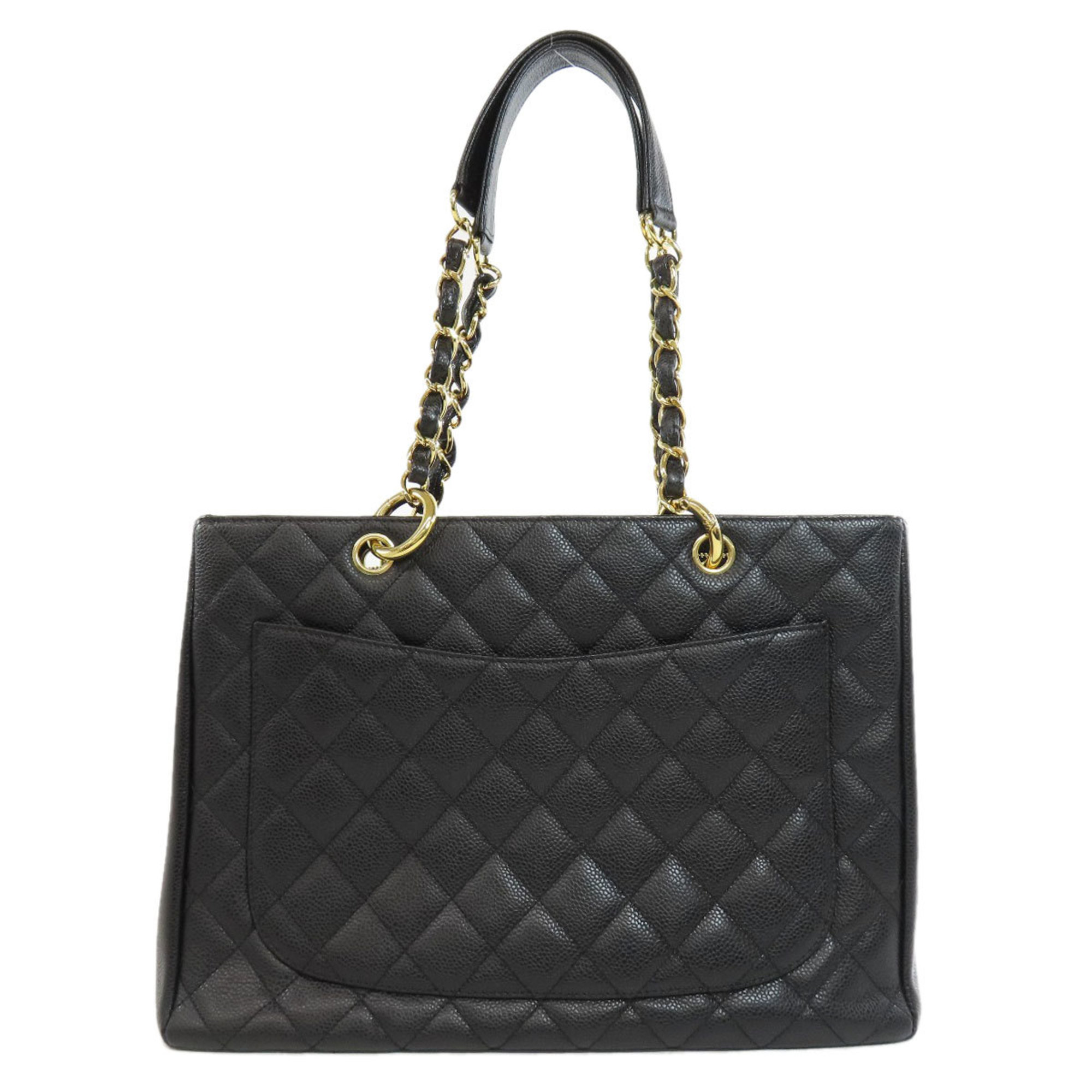 Chanel Matelasse Chain Bag Tote Caviar Skin Women's CHANEL