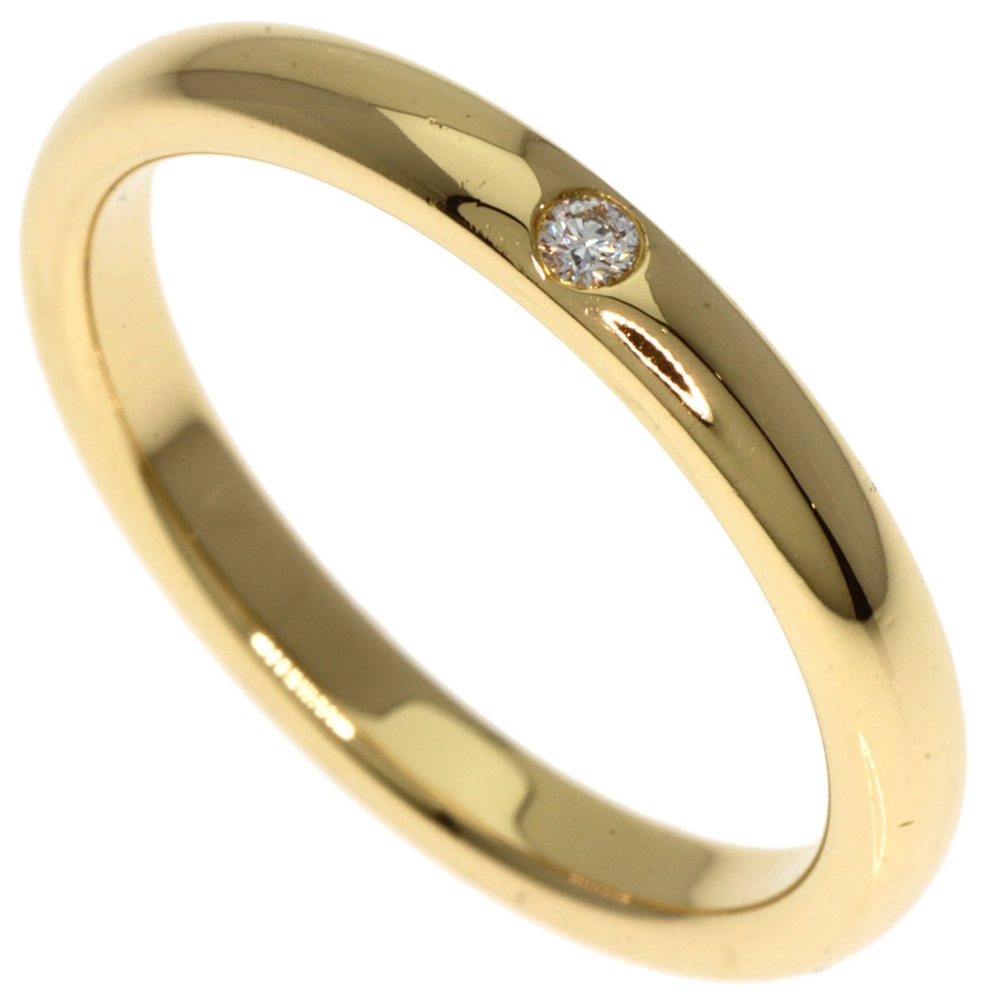 Tiffany Classic Wedding Band 1P Diamond Ring, 18K Yellow Gold, Women's, TIFFANY&Co.