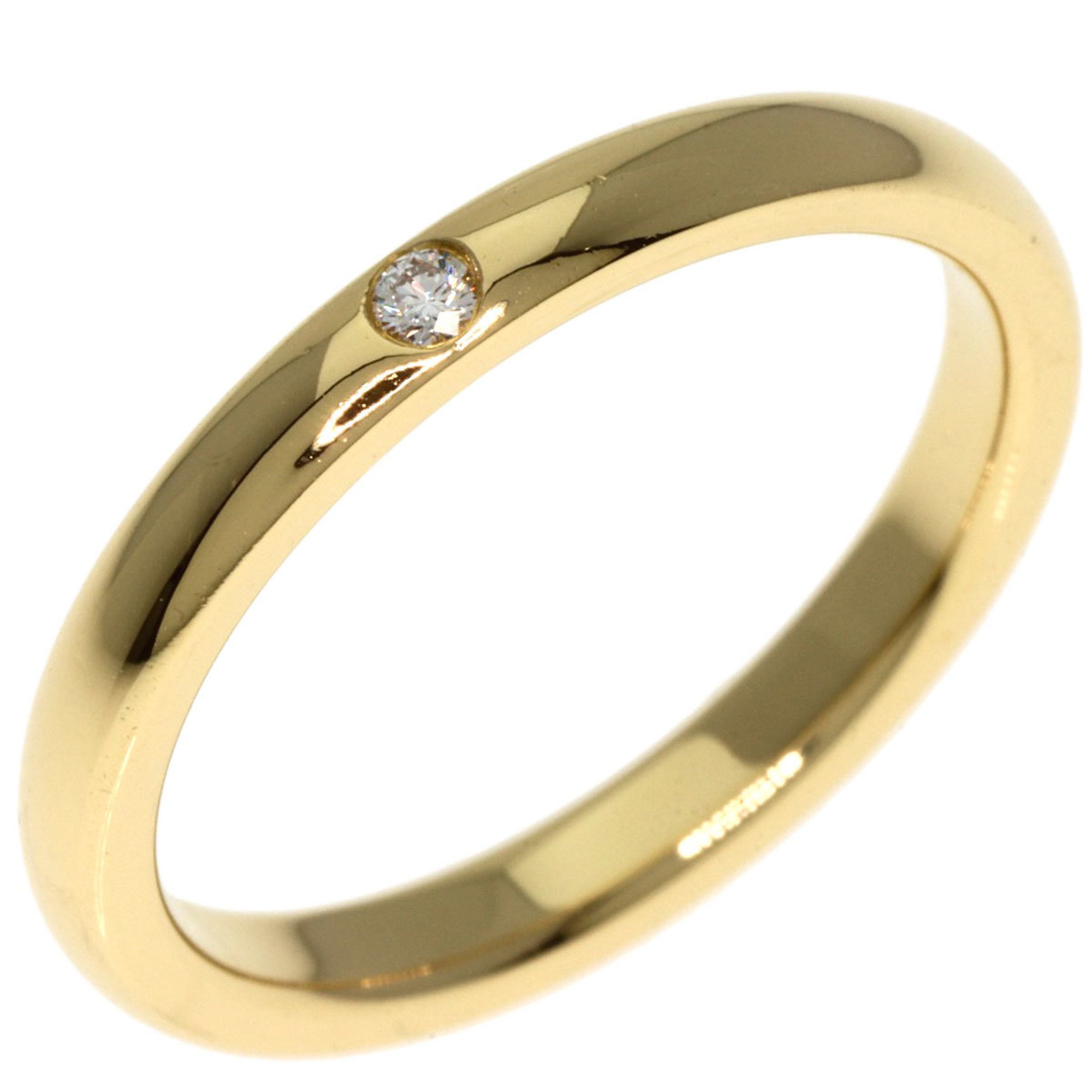 Tiffany Classic Wedding Band 1P Diamond Ring, 18K Yellow Gold, Women's, TIFFANY&Co.