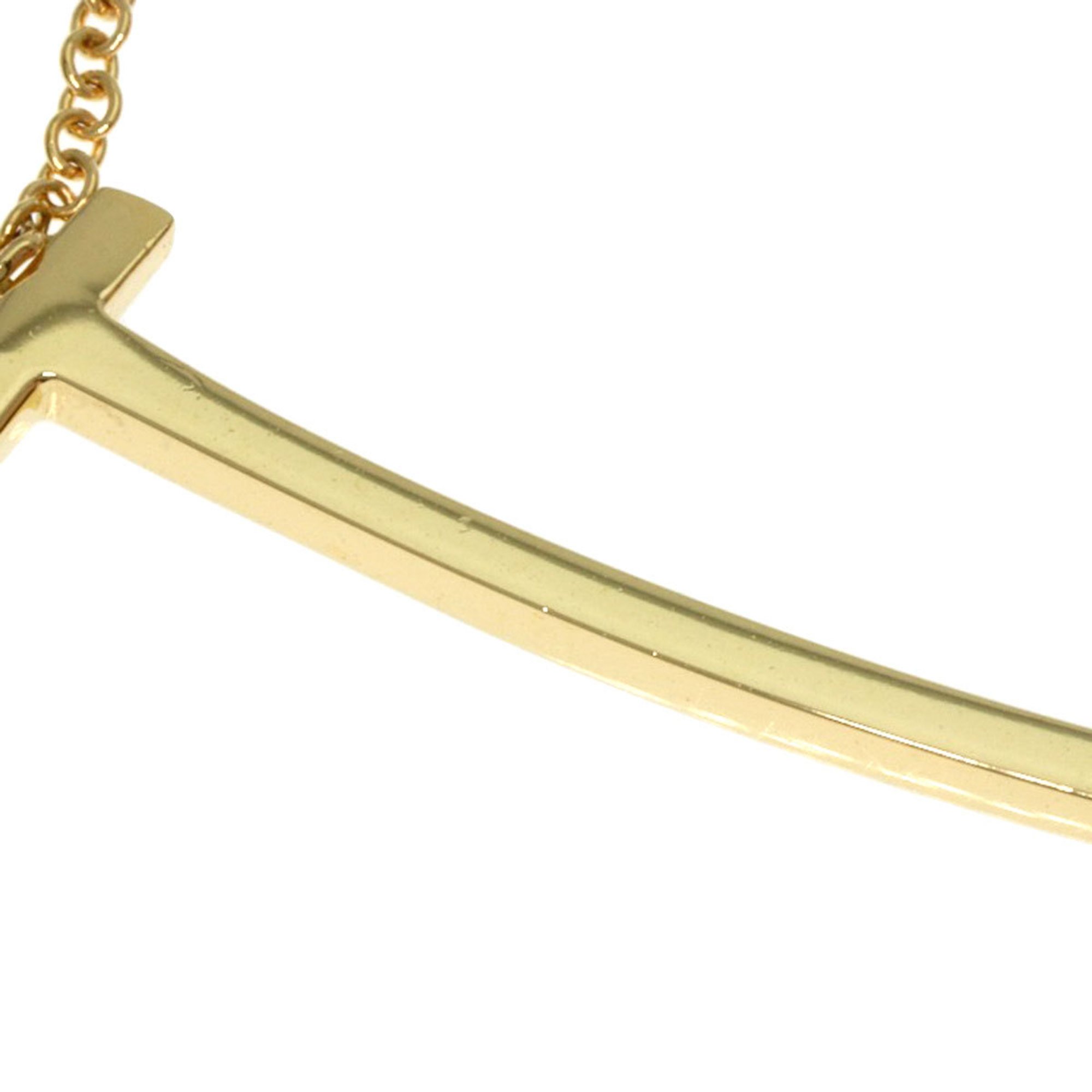 Tiffany T Smile Large Necklace K18 Yellow Gold Women's TIFFANY&Co.