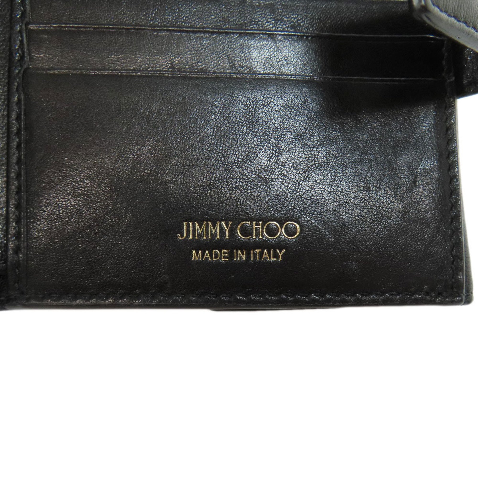 Jimmy Choo Star Motif Bi-fold Wallet Leather Women's