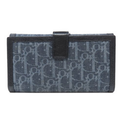 Christian Dior Trotter Pattern Long Wallet Denim Women's CHRISTIAN DIOR