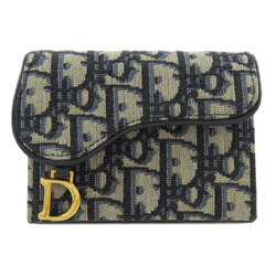 Christian Dior Saddle Trotter Pattern Business Card Holder/Card Case Canvas Women's CHRISTIAN DIOR