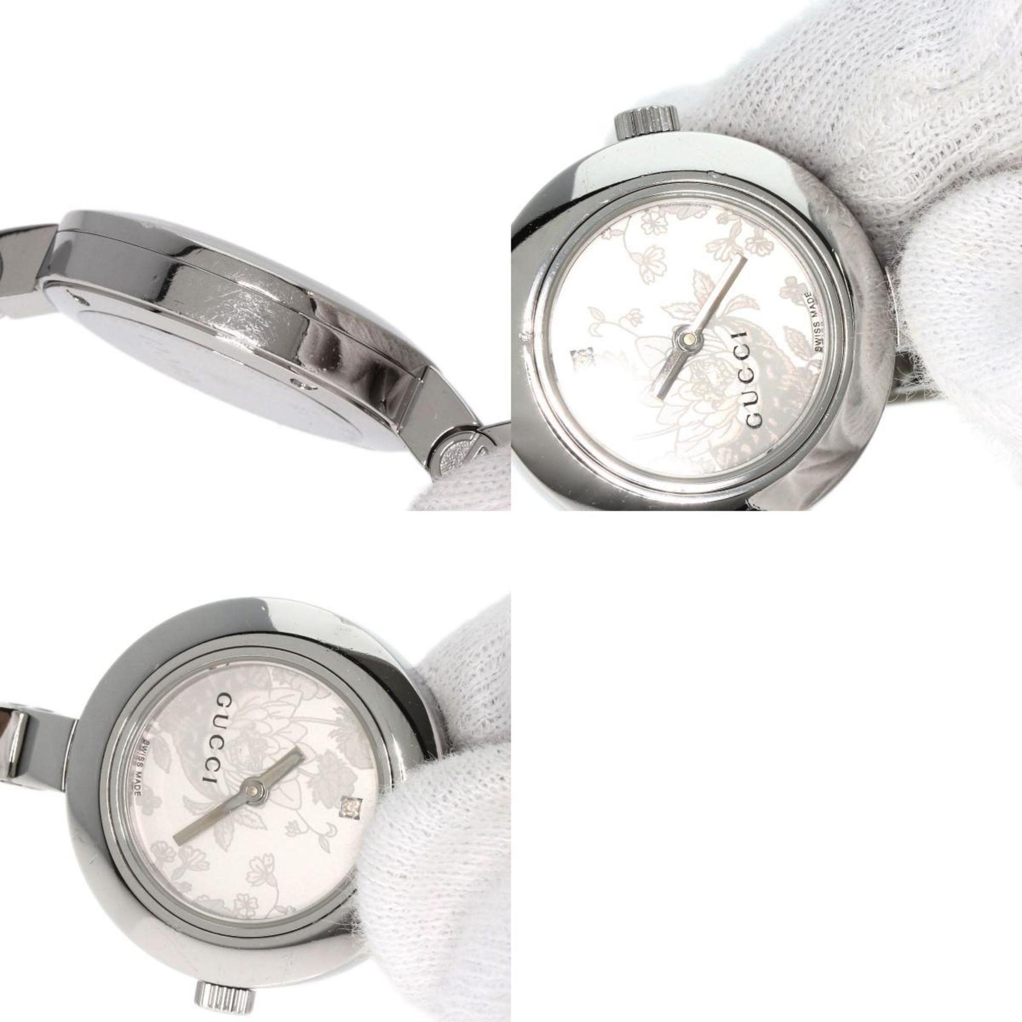 Gucci YA105 G Circle 1P Diamond Watch Stainless Steel SS Ladies GUCCI