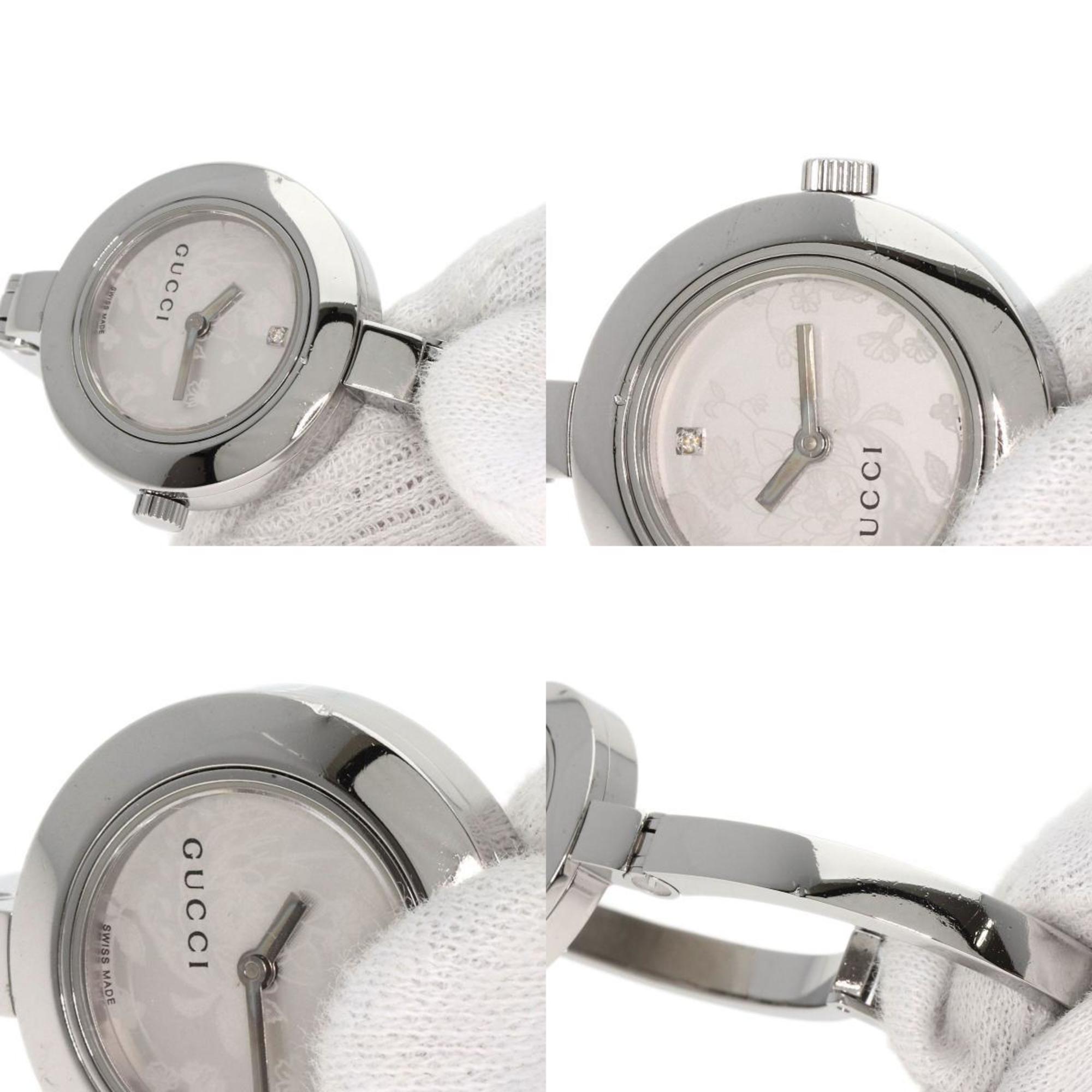 Gucci YA105 G Circle 1P Diamond Watch Stainless Steel SS Ladies GUCCI