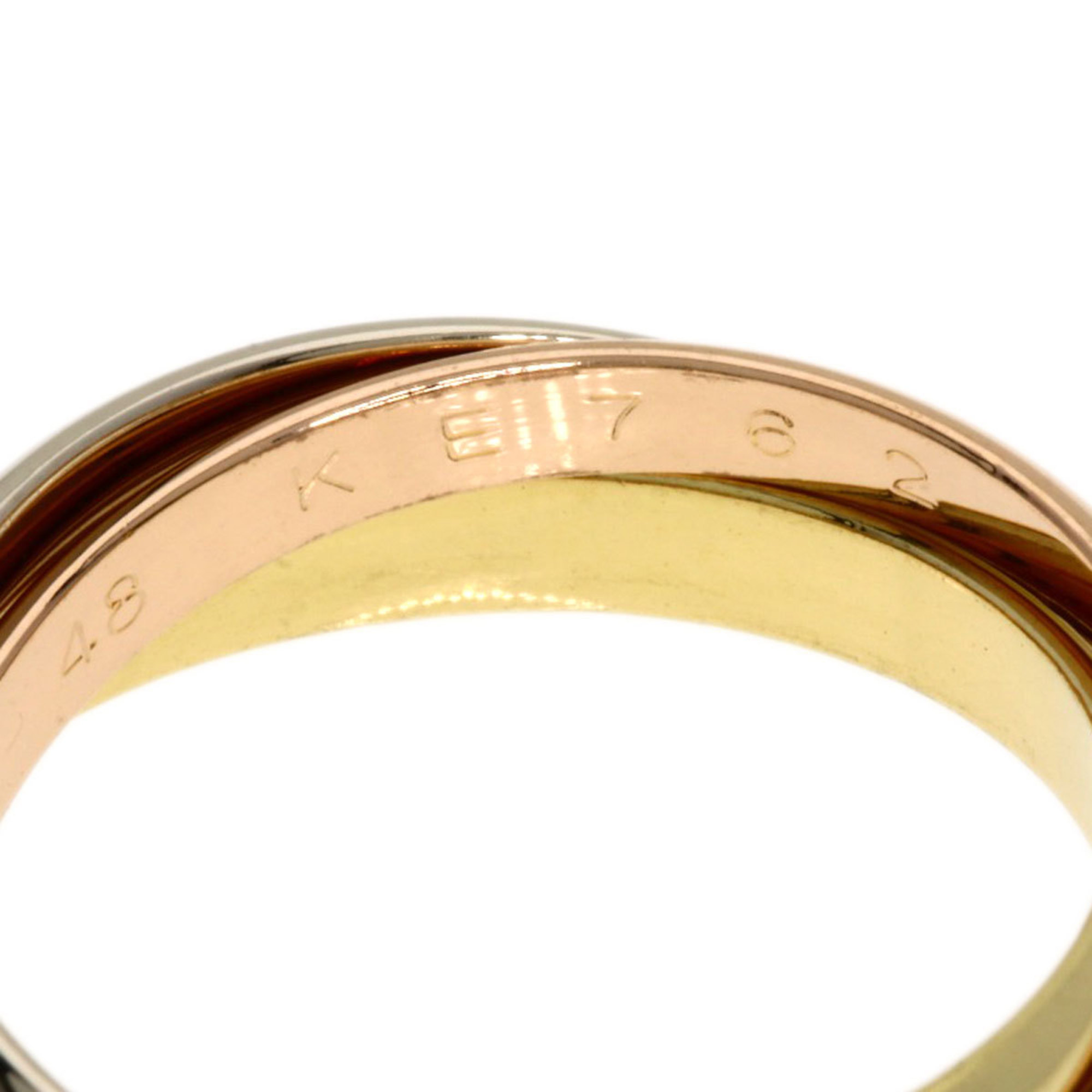 Cartier Trinity SM #48 Ring K18 Yellow Gold K18WG K18PG Women's CARTIER