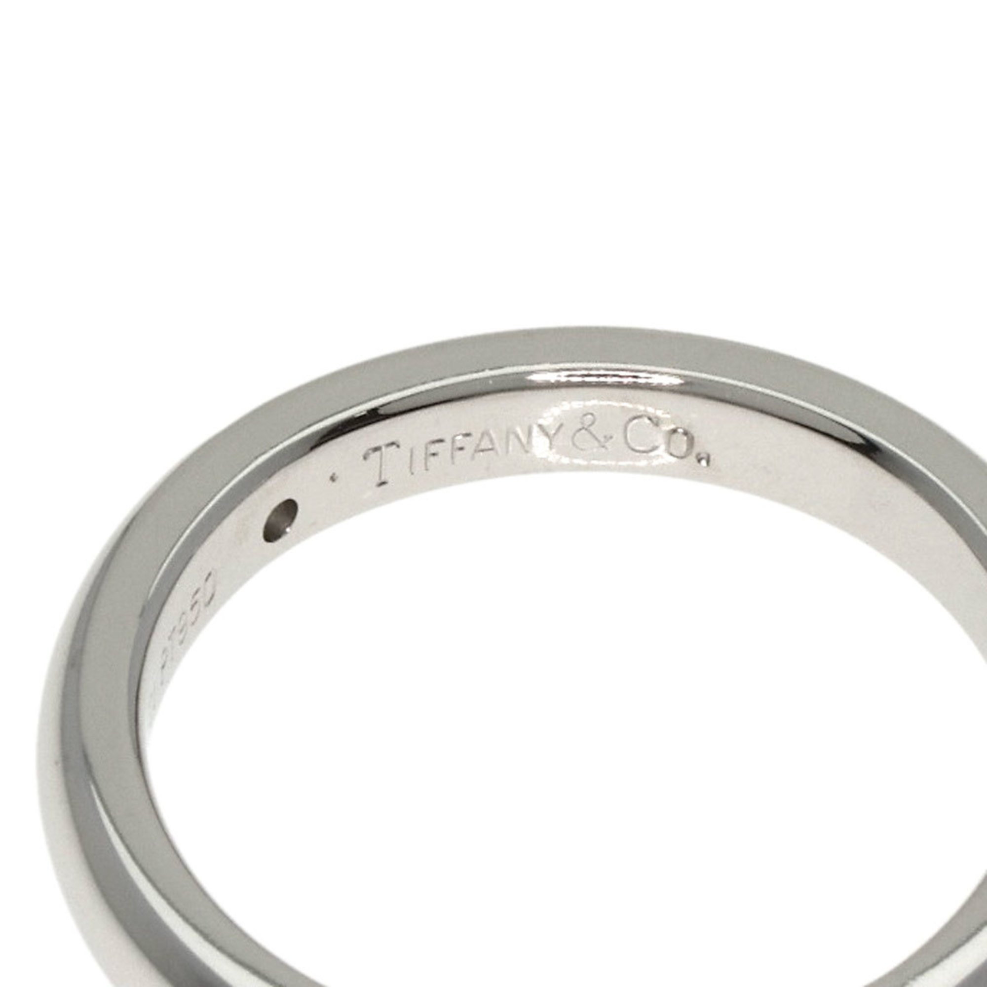 Tiffany Stacking Band 1P Diamond Ring, Platinum PT950, Women's, TIFFANY&Co.