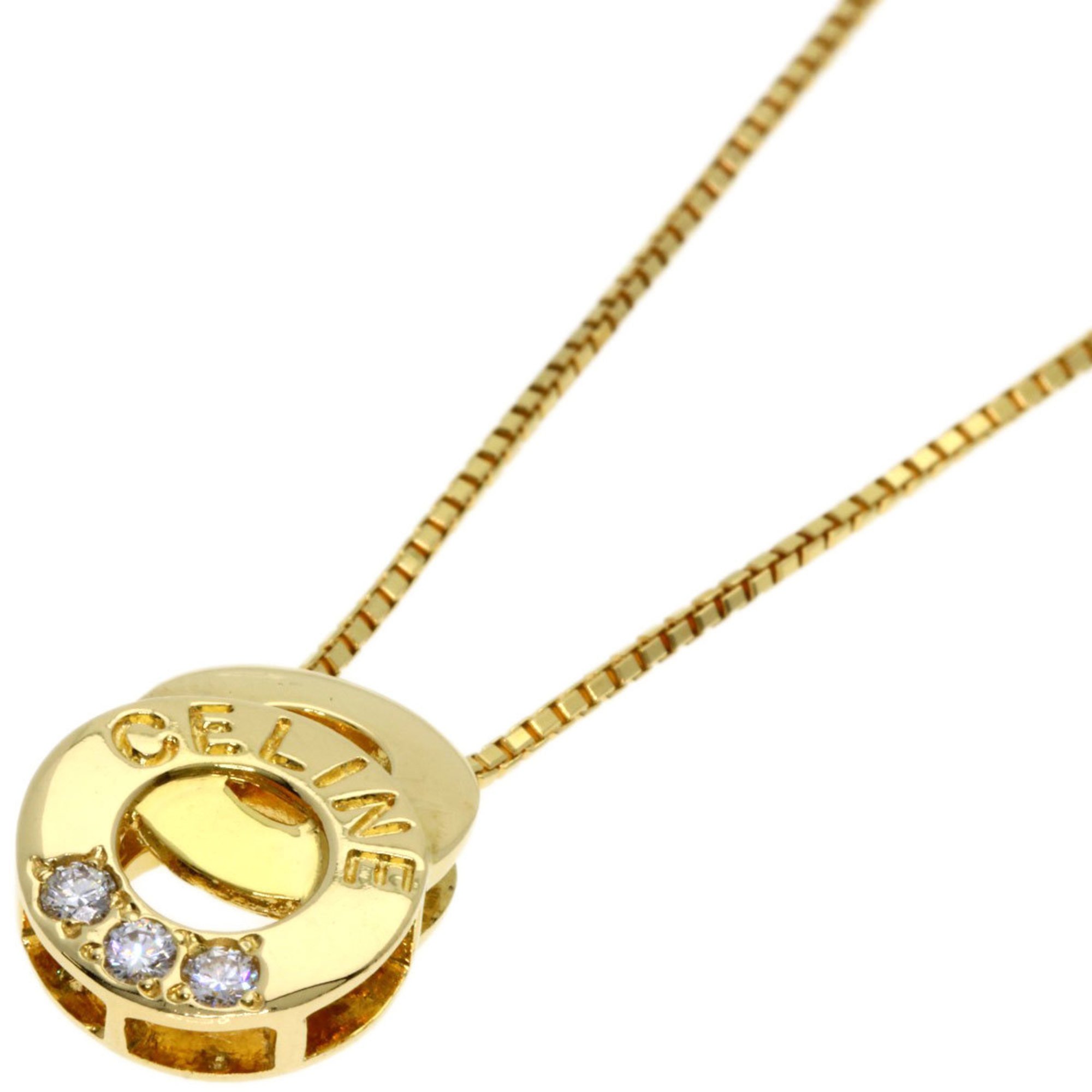 Celine Diamond Necklace K18 Yellow Gold Women's CELINE