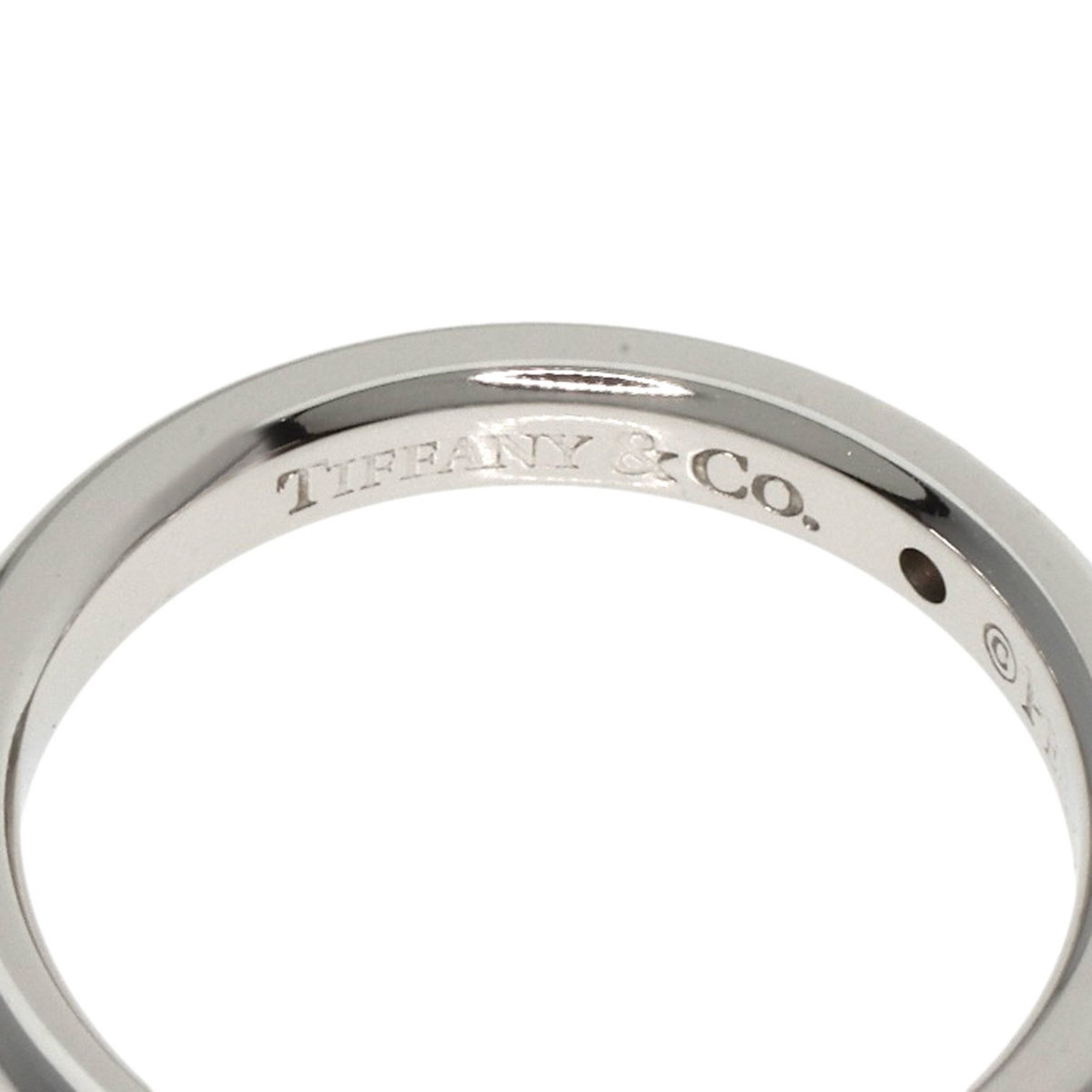 Tiffany Stacking Band 1P Diamond Ring, Platinum PT950, Women's, TIFFANY&Co.