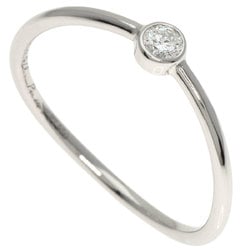 Tiffany Wave Single Row Diamond Ring, Platinum PT950, Women's, TIFFANY&Co.