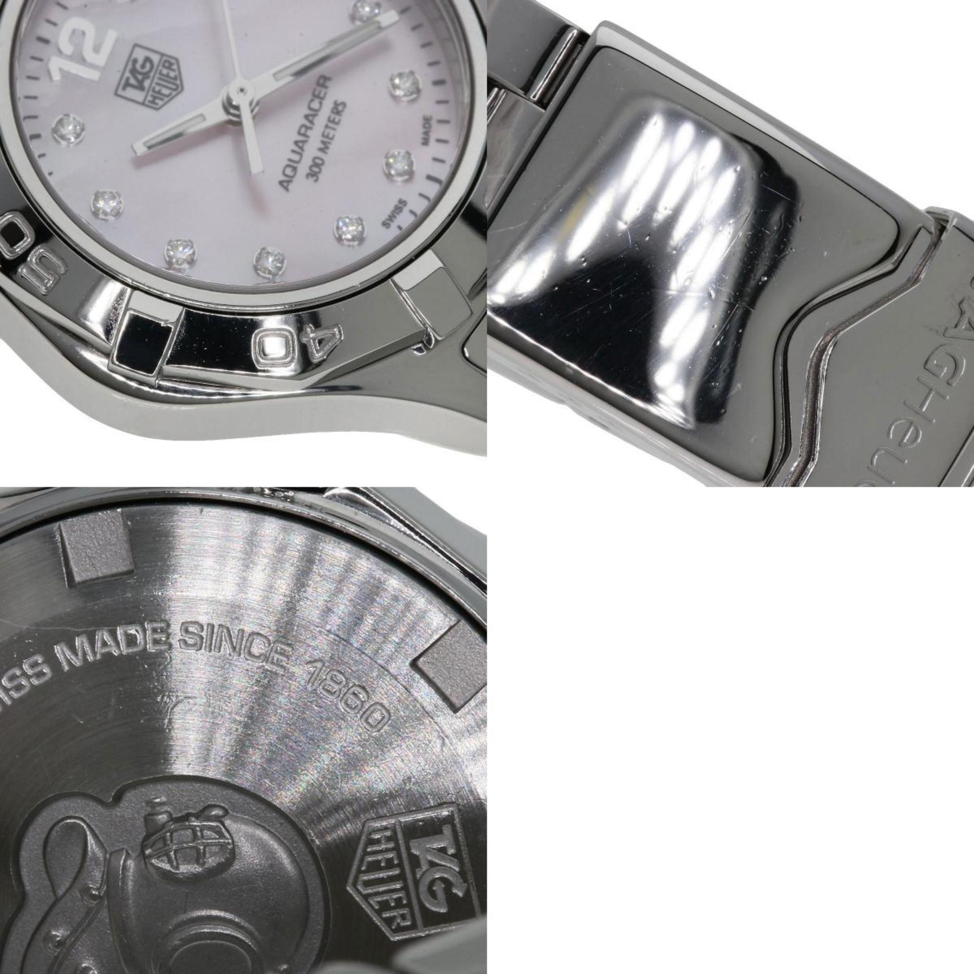 TAG Heuer WAF141A Aquaracer 10P Diamond Watch Stainless Steel SS Ladies HEUER