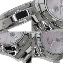 TAG Heuer WAF141A Aquaracer 10P Diamond Watch Stainless Steel SS Ladies HEUER