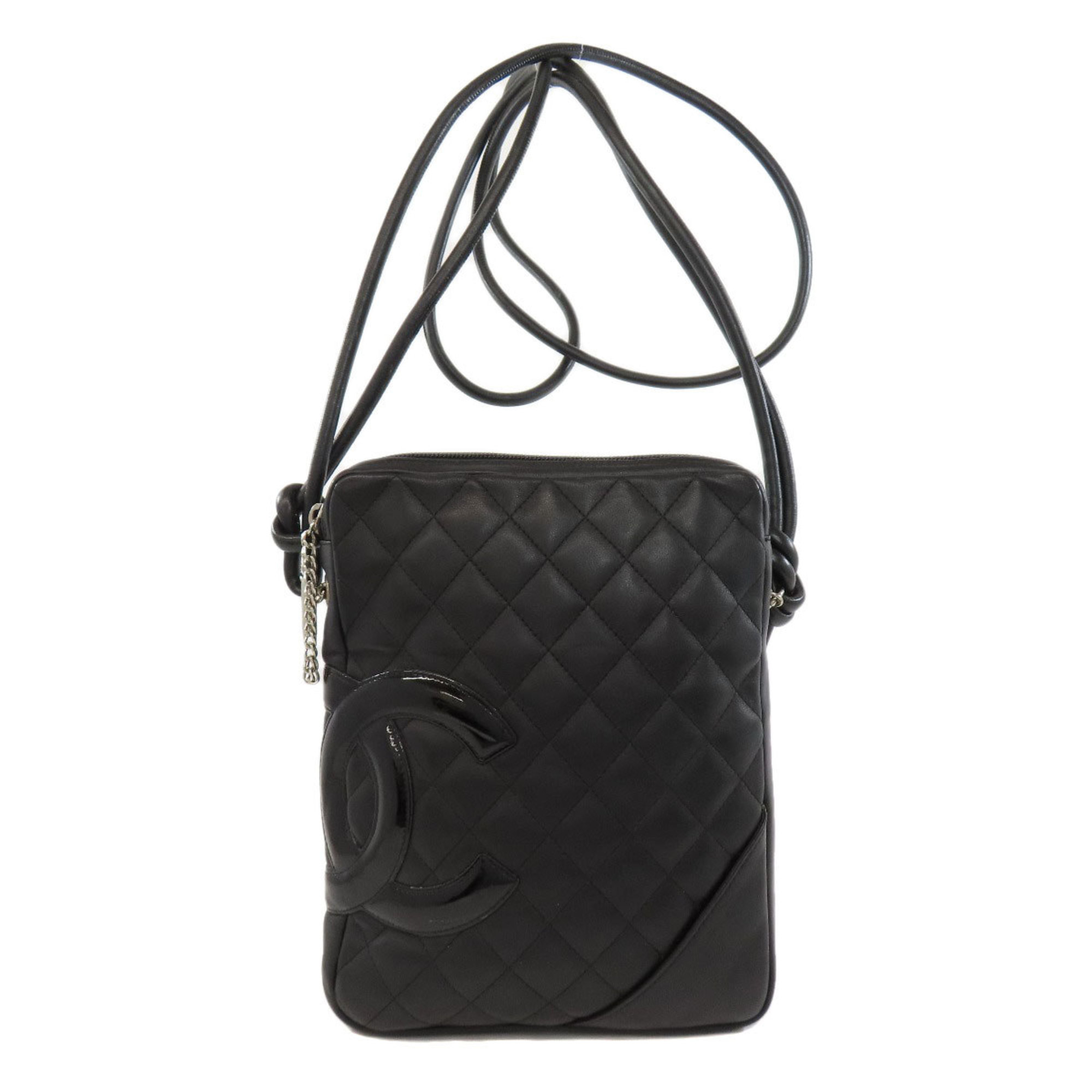 CHANEL Cambon Line Shoulder Bag Calfskin Women's