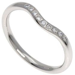 Tiffany & Co. Curved Band Diamond Ring, Platinum PT950, Women's, TIFFANY