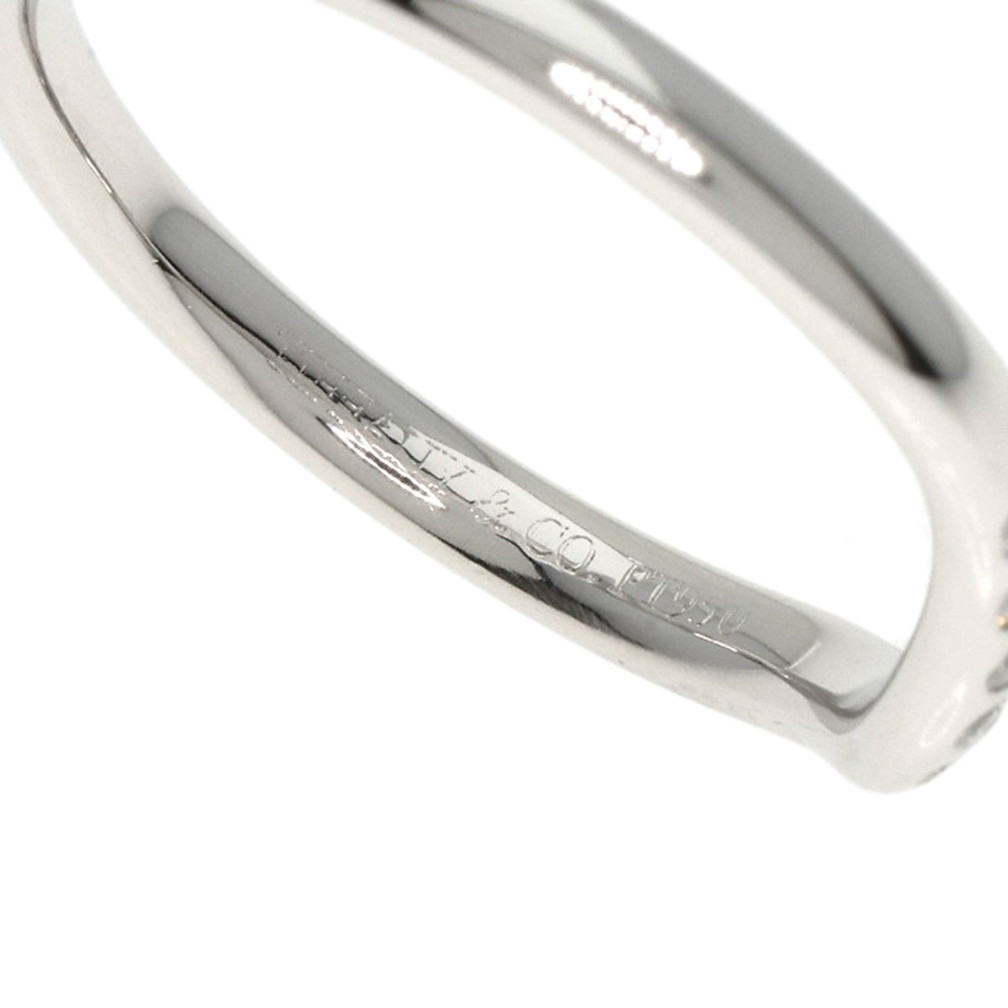 Tiffany & Co. Curved Band Diamond Ring, Platinum PT950, Women's, TIFFANY