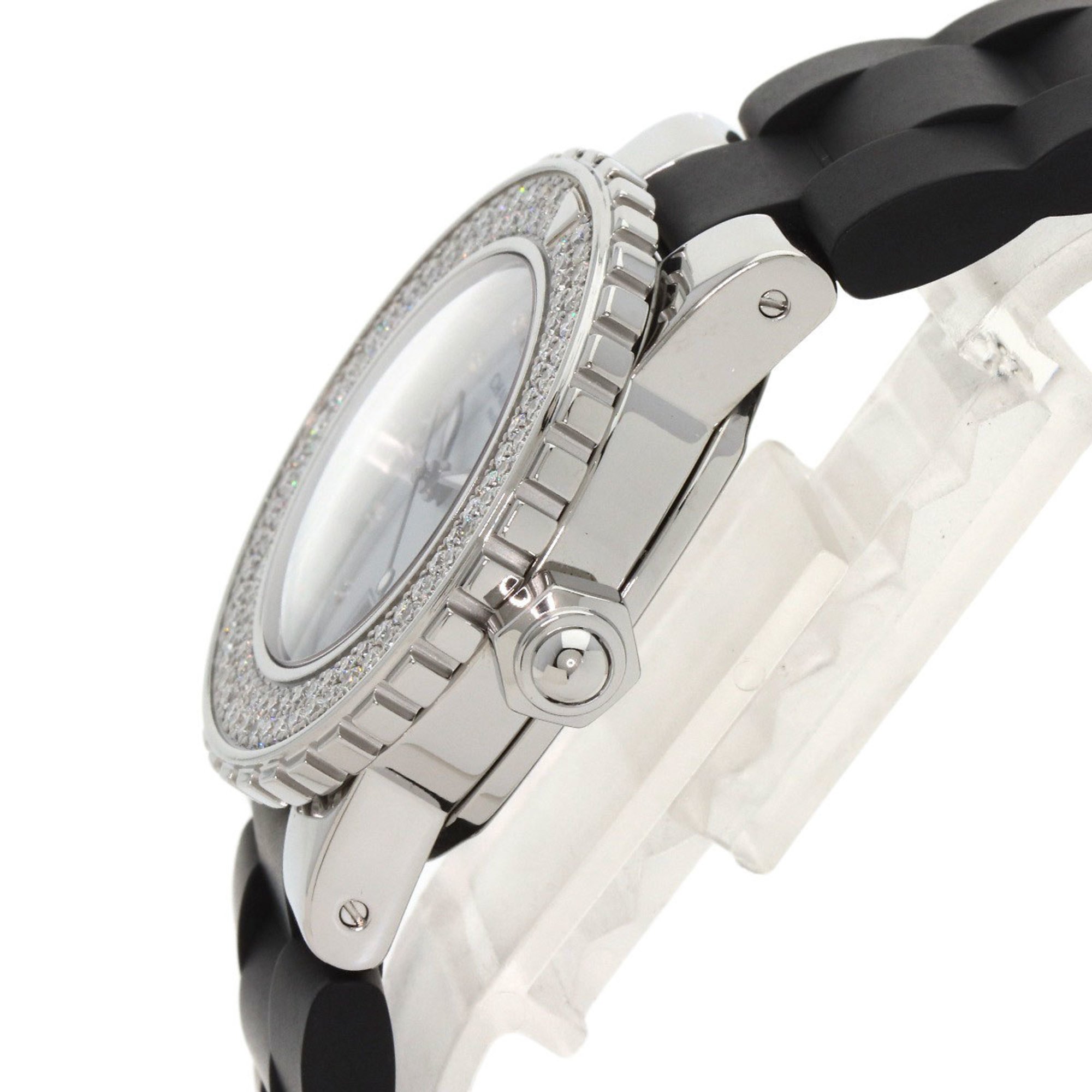 Chaumet Class One Diamond Watch Stainless Steel Rubber Women's