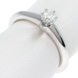 Tiffany solitaire diamond ring, platinum PT950, for women, TIFFANY&Co.