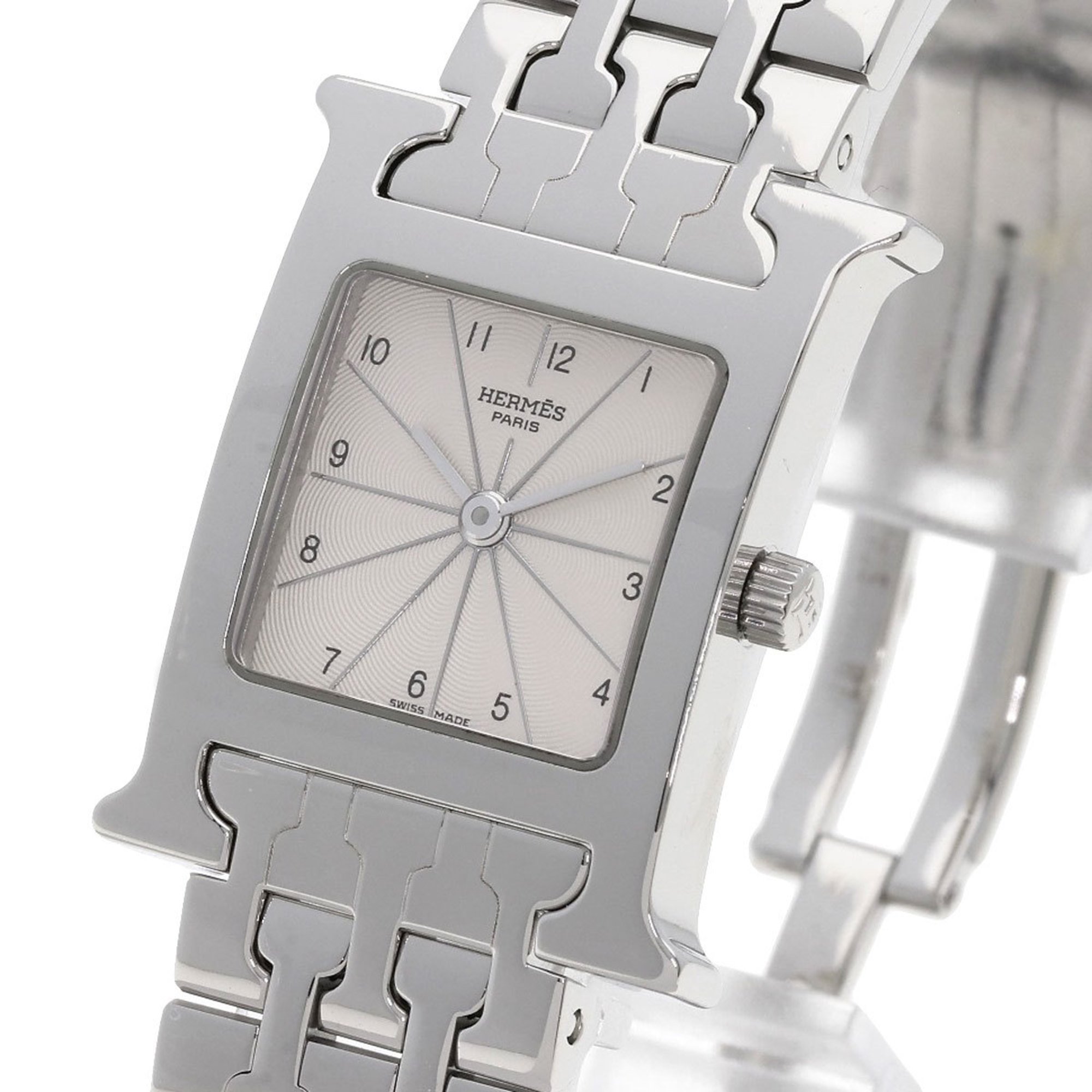 Hermes HH1.120 H Watch Stainless Steel SS Ladies HERMES