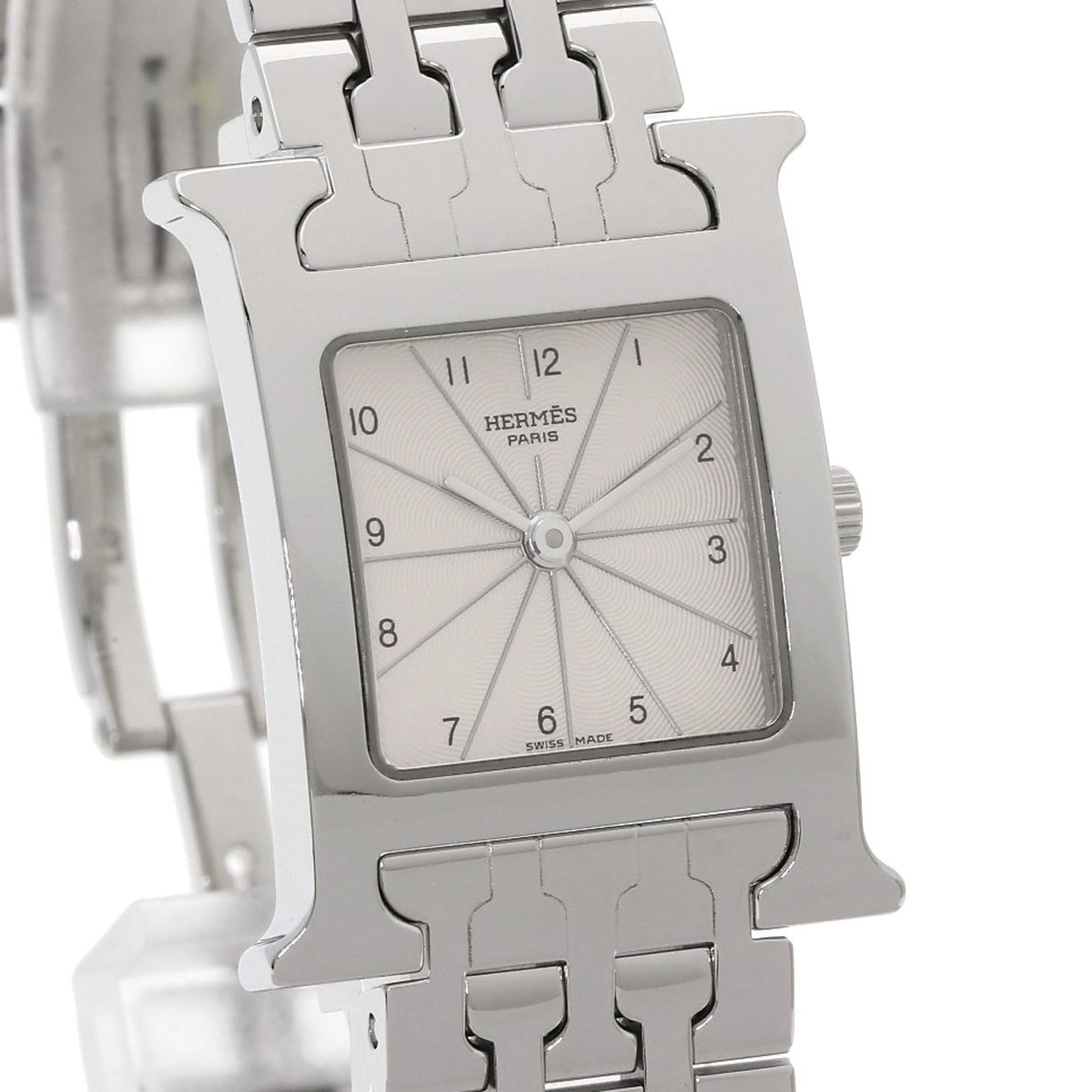 Hermes HH1.120 H Watch Stainless Steel SS Ladies HERMES