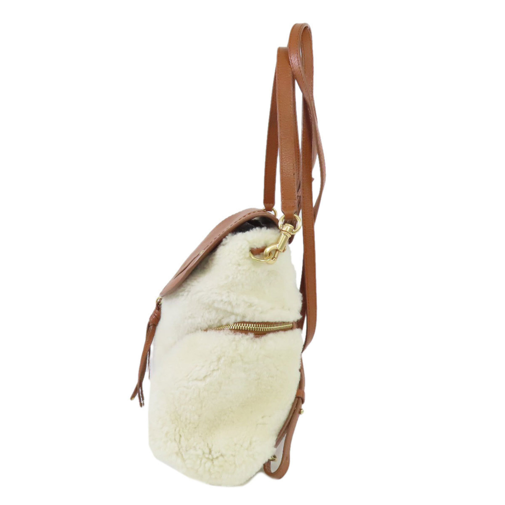 See by Chloé SEE BY CHLOE Fur Backpack/Daypack Leather Women's