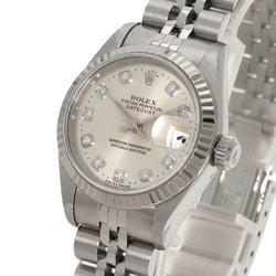 Rolex 69174G Datejust 10P Diamond Watch Stainless Steel SS K18WG Ladies ROLEX