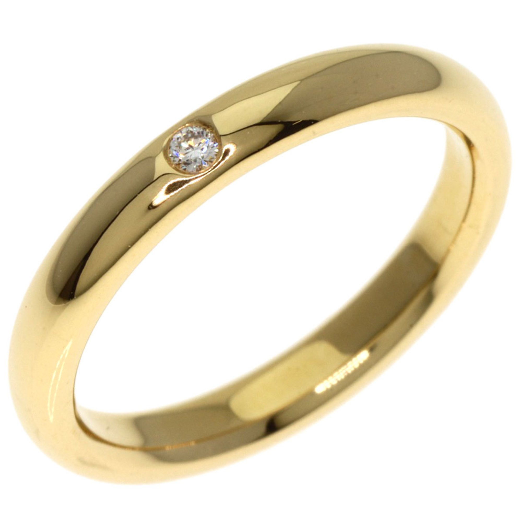 Tiffany Classic Wedding Band 1P Diamond Ring, 18K Yellow Gold, Women's, TIFFANY&Co.