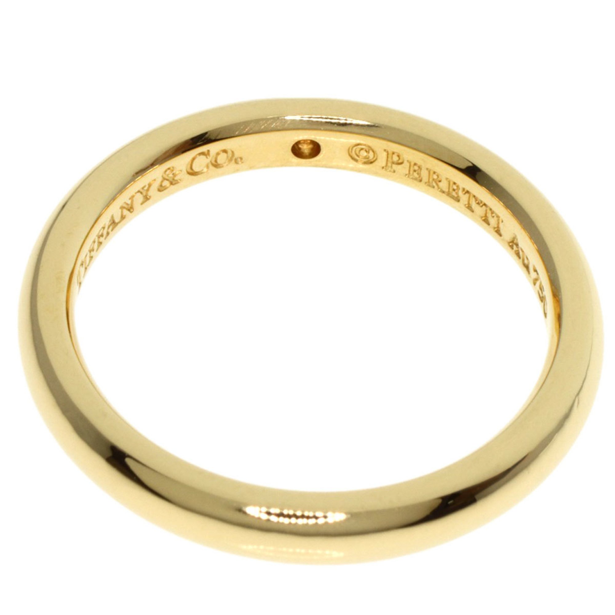 Tiffany Classic Wedding Band 1P Diamond Ring, 18K Yellow Gold, Women's, TIFFANY&Co.