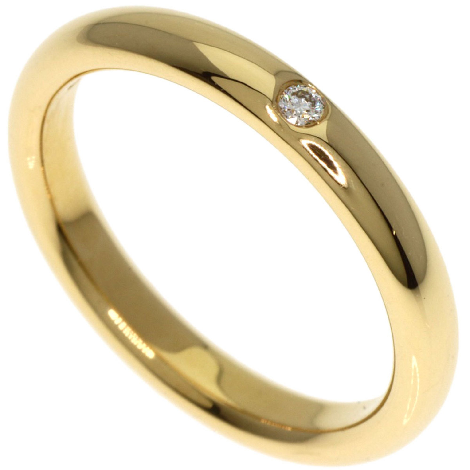 Tiffany Classic Wedding Band 1P Diamond Ring, 18K Yellow Gold, Women's, TIFFANY&Co.