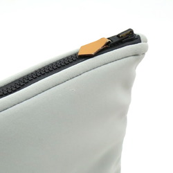 HERMES Neoban GM Multi-Pouch Clutch Bag Second Polyamide Elastane Leather Light Gray White