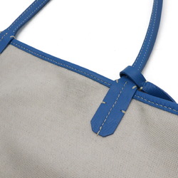 GOYARD Saint Louis PM Tote Bag Shoulder Coated Canvas Leather Blue White