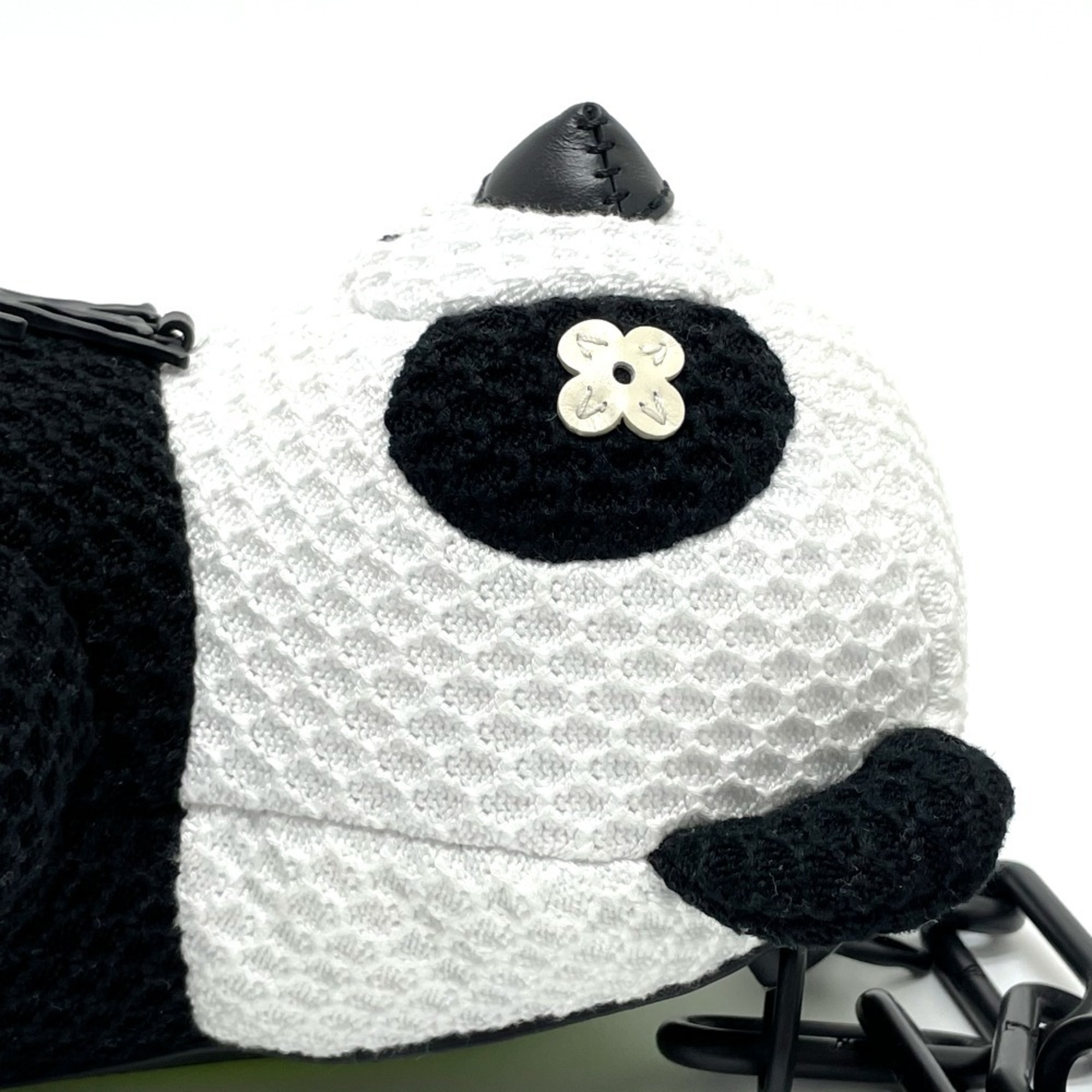 LOUIS VUITTON M57414 Zoom and Friends Adventure LV Friend Panda Bear Shoulder Bag Cotton Men's Women's Black x White