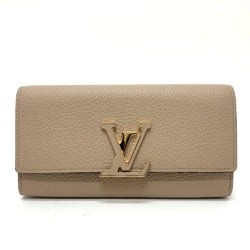 LOUIS VUITTON M61249 Portefeuille Capucines Wallet Long Taurillon Leather Women's Galle Beige