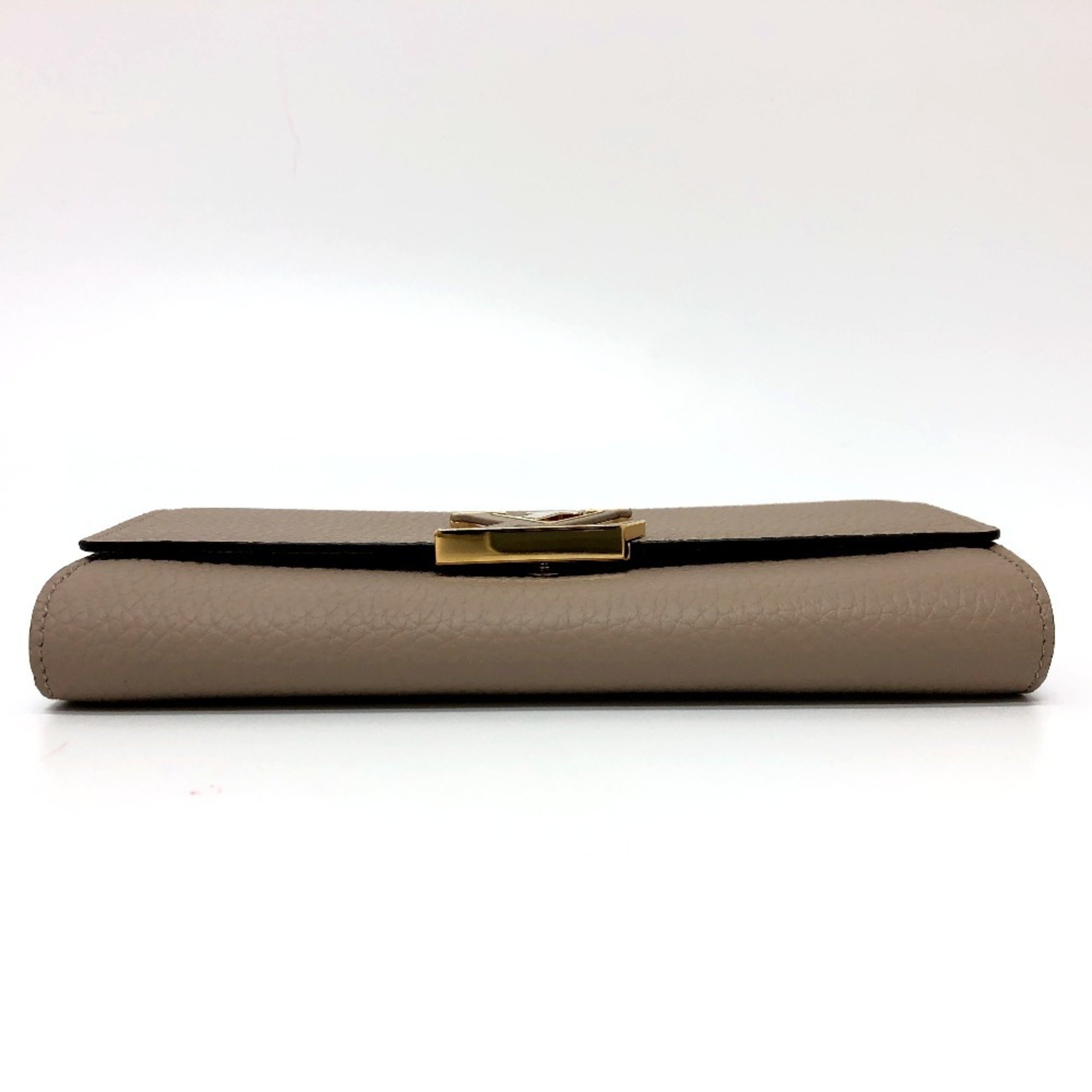 LOUIS VUITTON M61249 Portefeuille Capucines Wallet Long Taurillon Leather Women's Galle Beige