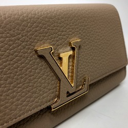 LOUIS VUITTON M61249 Portefeuille Capucines Wallet Long Taurillon Leather Women's Galle Beige