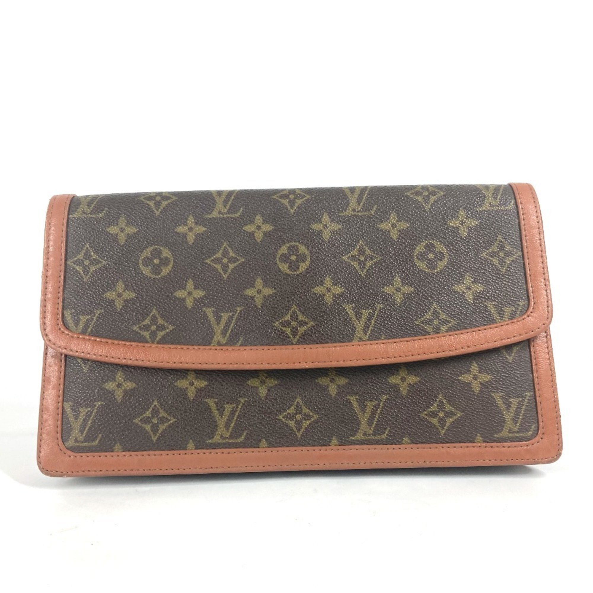 LOUIS VUITTON M51810 Monogram Pochette Dame GM Pouch Clutch Bag Canvas Women's Brown