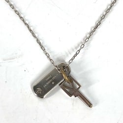 LOUIS VUITTON M61983 Key Collier Charms V Square Chain Necklace, Metal, Men's, Silver